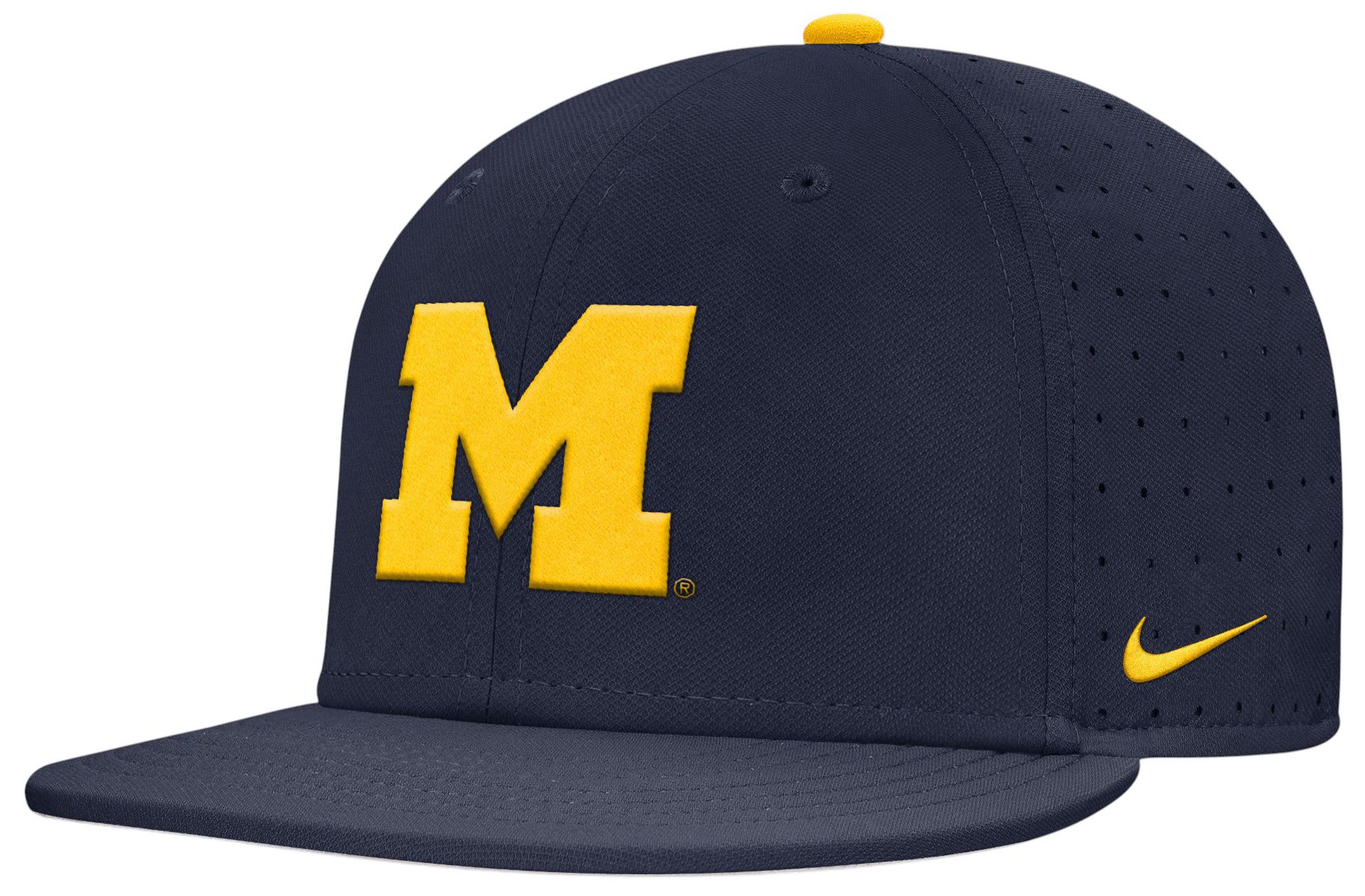 Nike Adult Michigan Wolverines College Navy Aero Fitted Hat