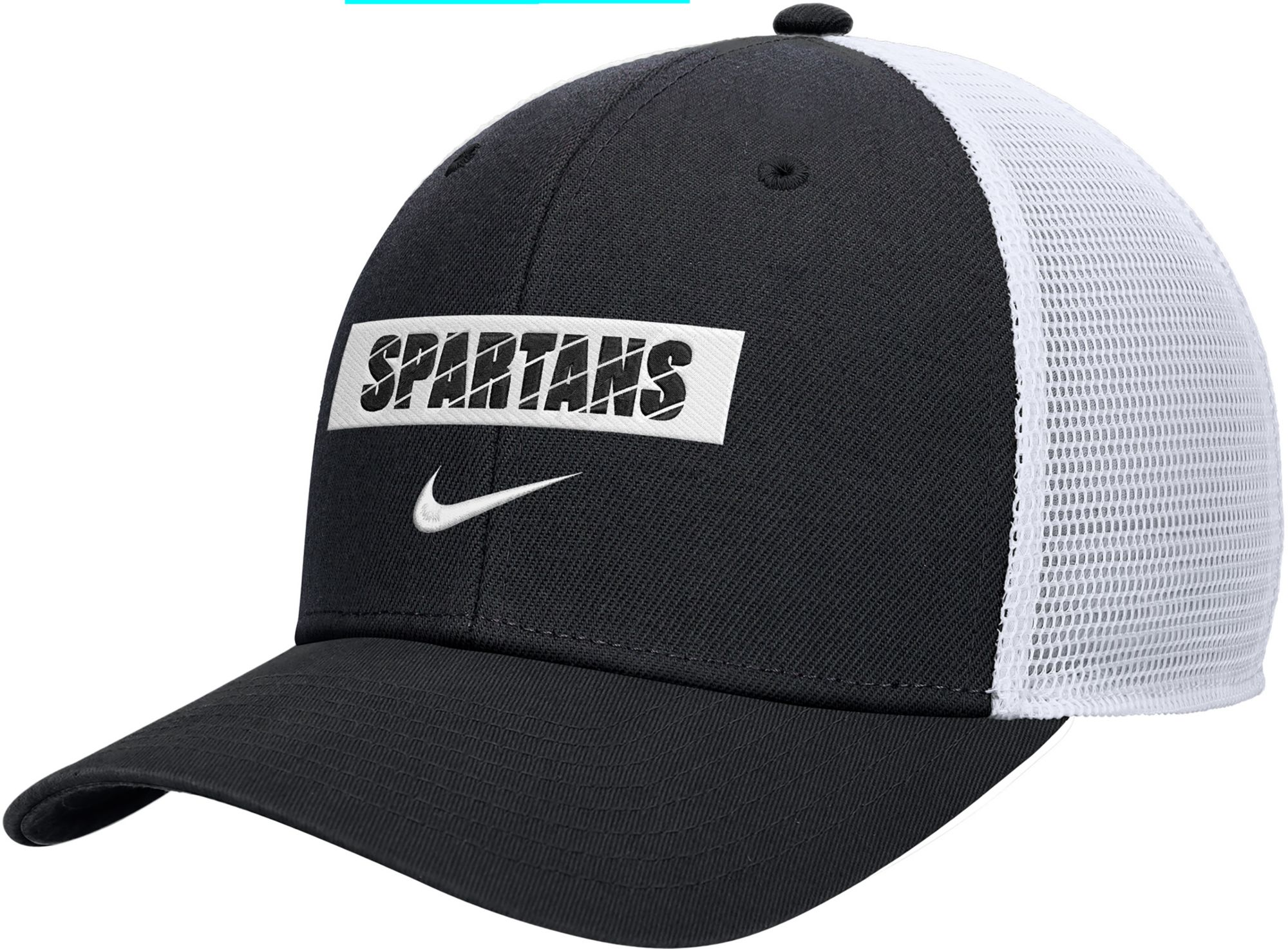 Nike Men's Norfolk State Spartans Black Wordmark Rise Adjustable Trucker Hat