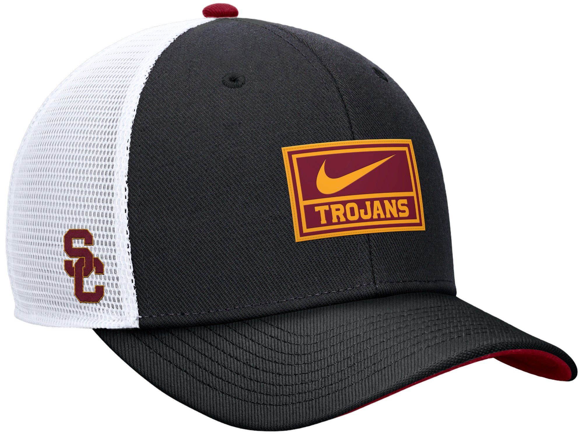 Nike Men's USC Trojans Black Rise Adjustable Trucker Hat