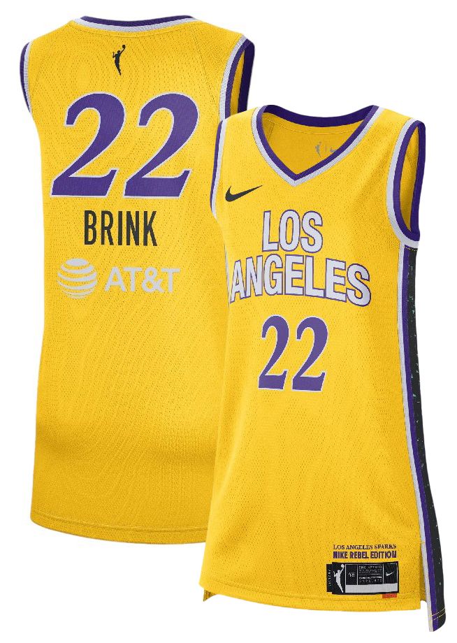 Nike Adult Los Angeles Sparks Cameron Brink #22 Explorer Jersey