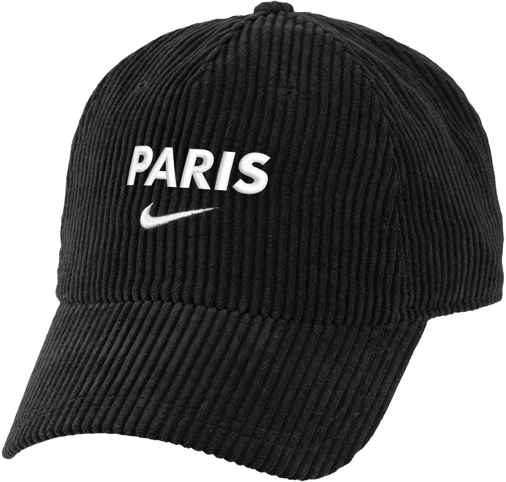 Nike Adult Paris Saint-Germain Team Logo Black Out Adjustable Hat