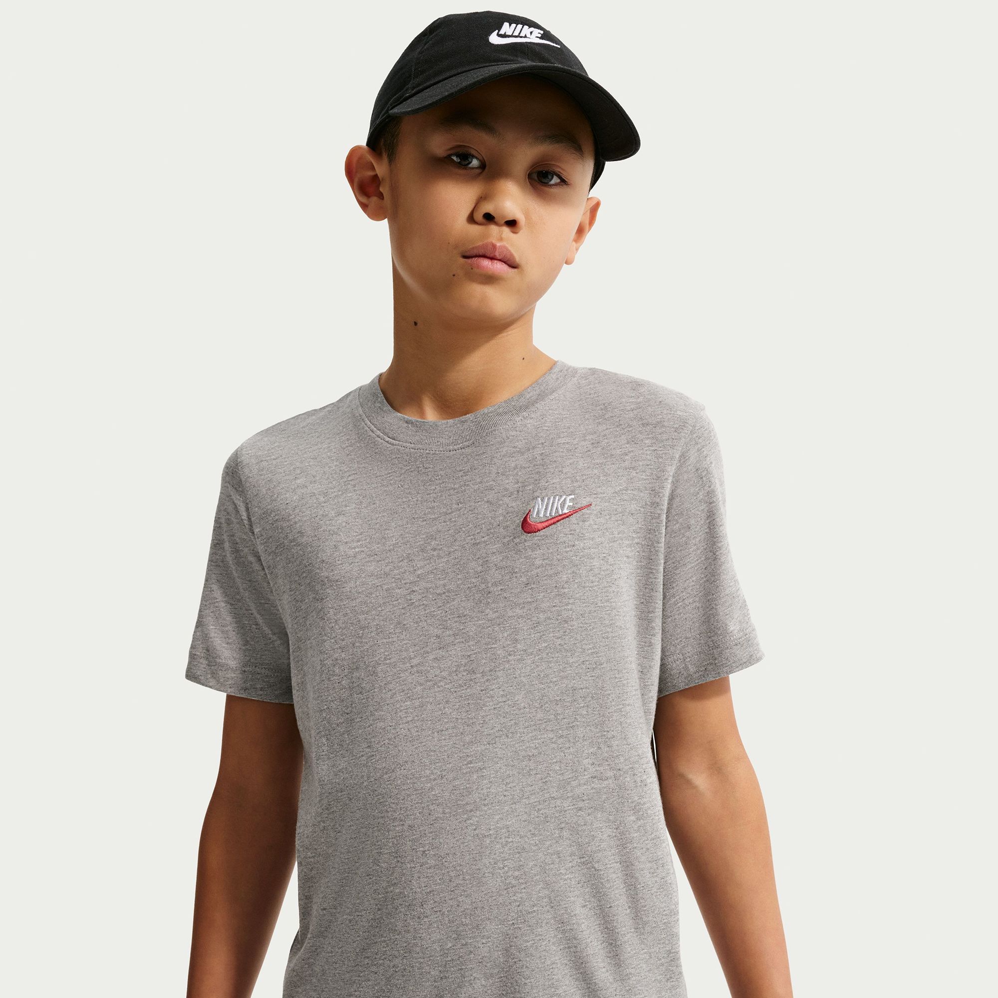 Dk Grey Heather/White/University Red