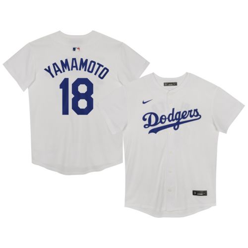 Nike Youth Los Angeles Dodgers Yoshinobu Yamamoto #18 White