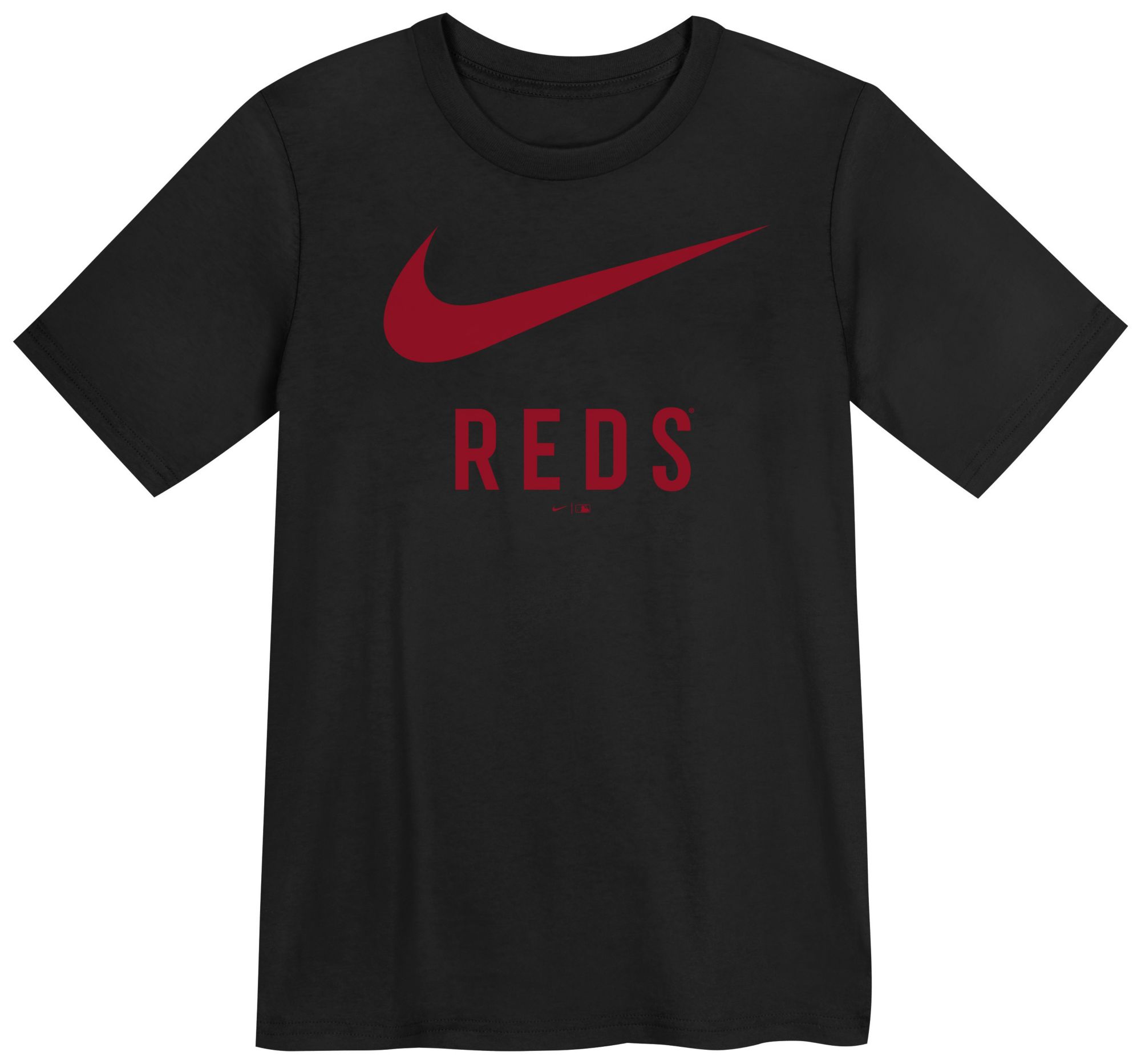 Nike Little Kids' Cincinnati Reds Black Swish Cotton T-Shirt
