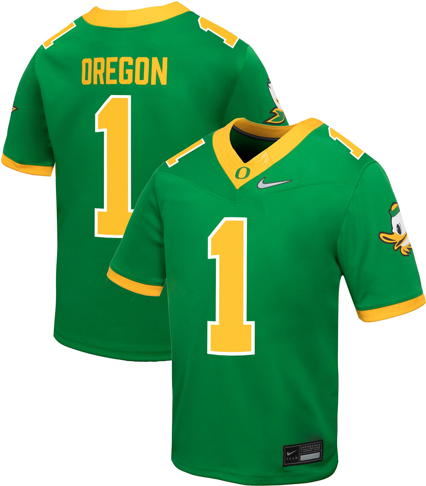 Nike Little Kid's Oregon Ducks #1 Green Vapor Replica Football Jersey