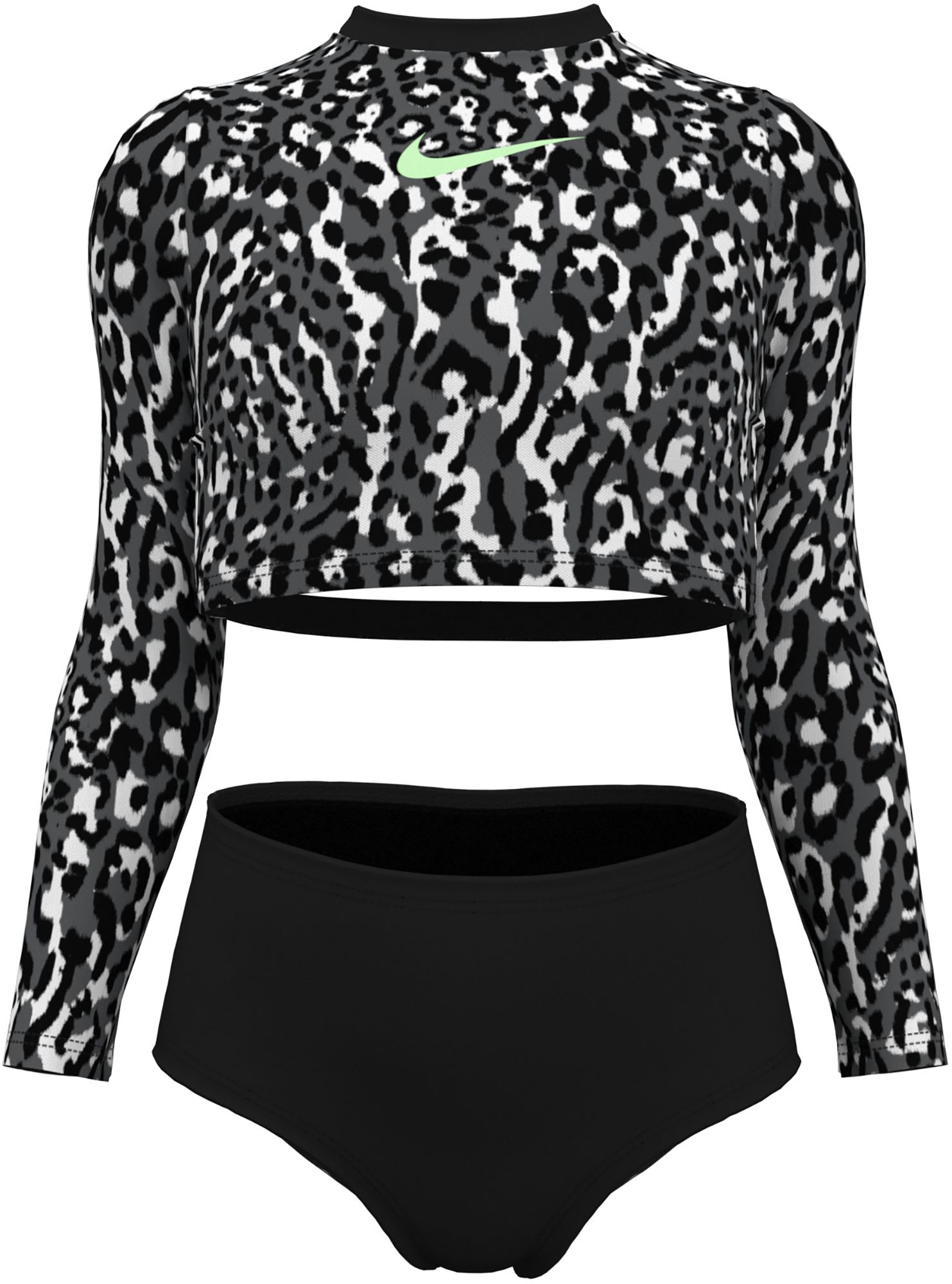 Nike Girls' Wild Long Sleeve Crop Top &amp; High Waist Set