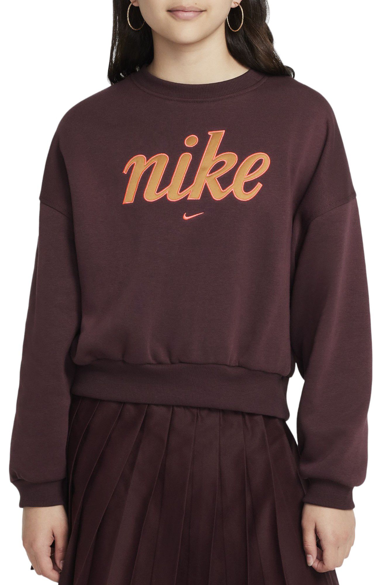 Nike Girls' Sportswear Club Fleece Boxy Crewneck Sweatshirt