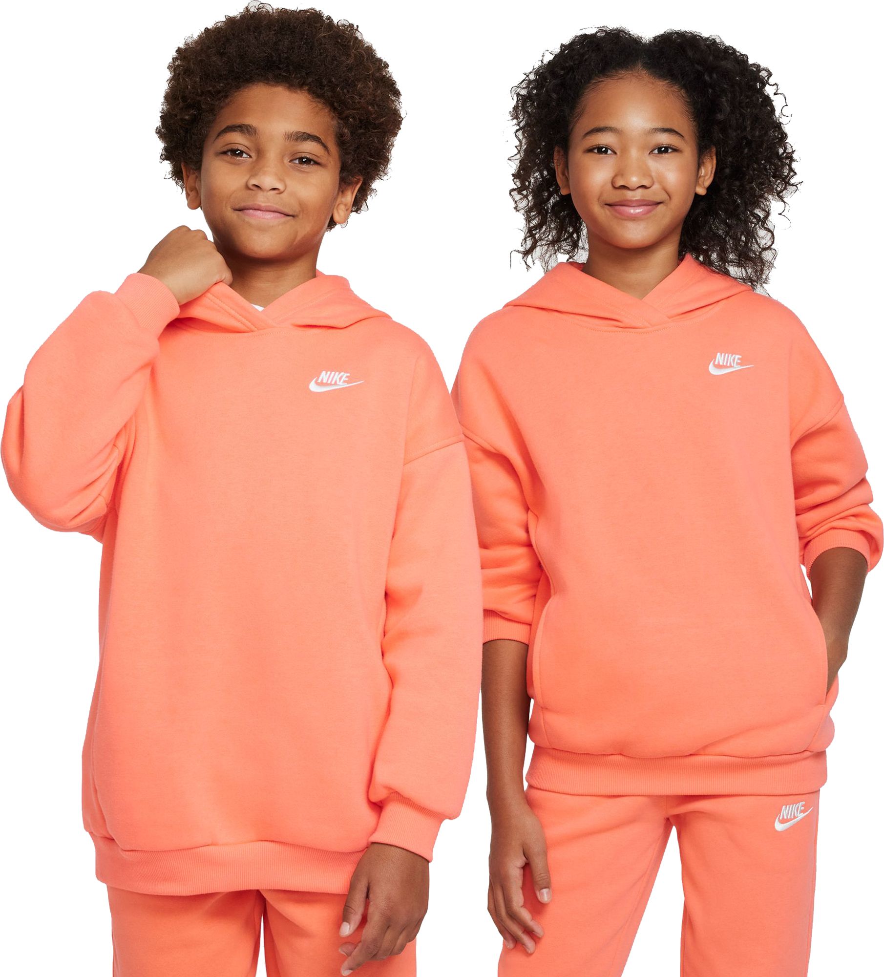 Nike Girls' Sportswear Oversized Club Fleece Pullover Hoodie