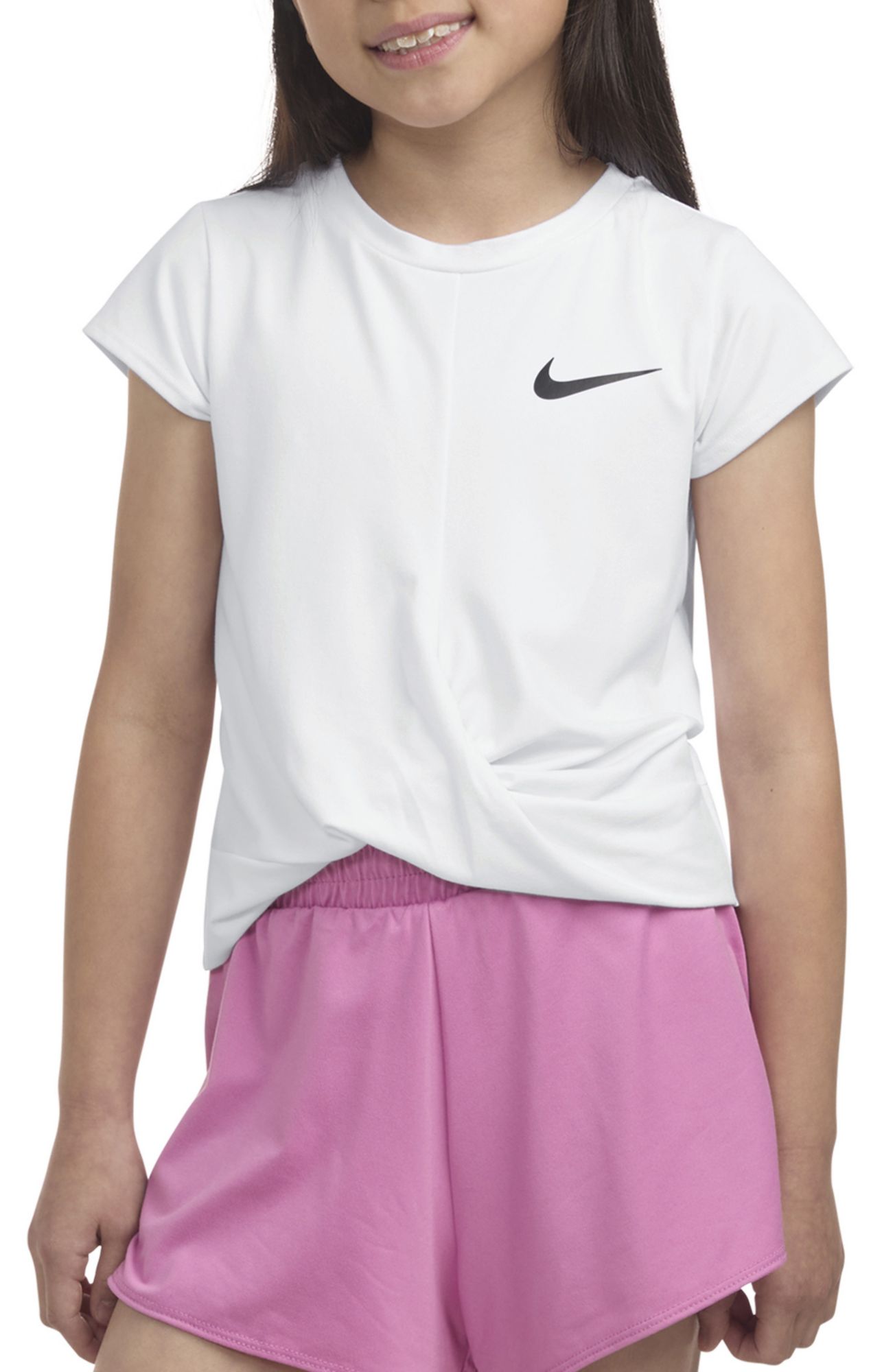 Nike Little Girls' Dri-FIT All-Day Play Twist Hem T-Shirt