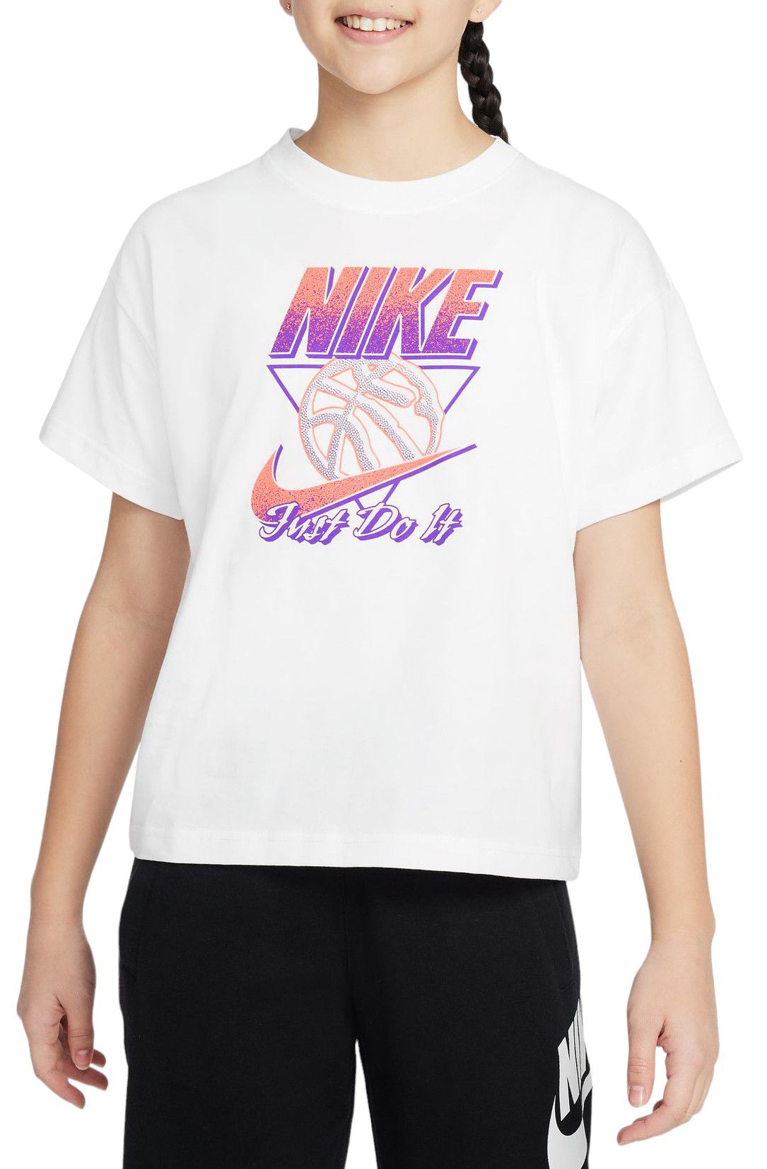 Nike Girls' Sportswear Basketball Graphic T-Shirt