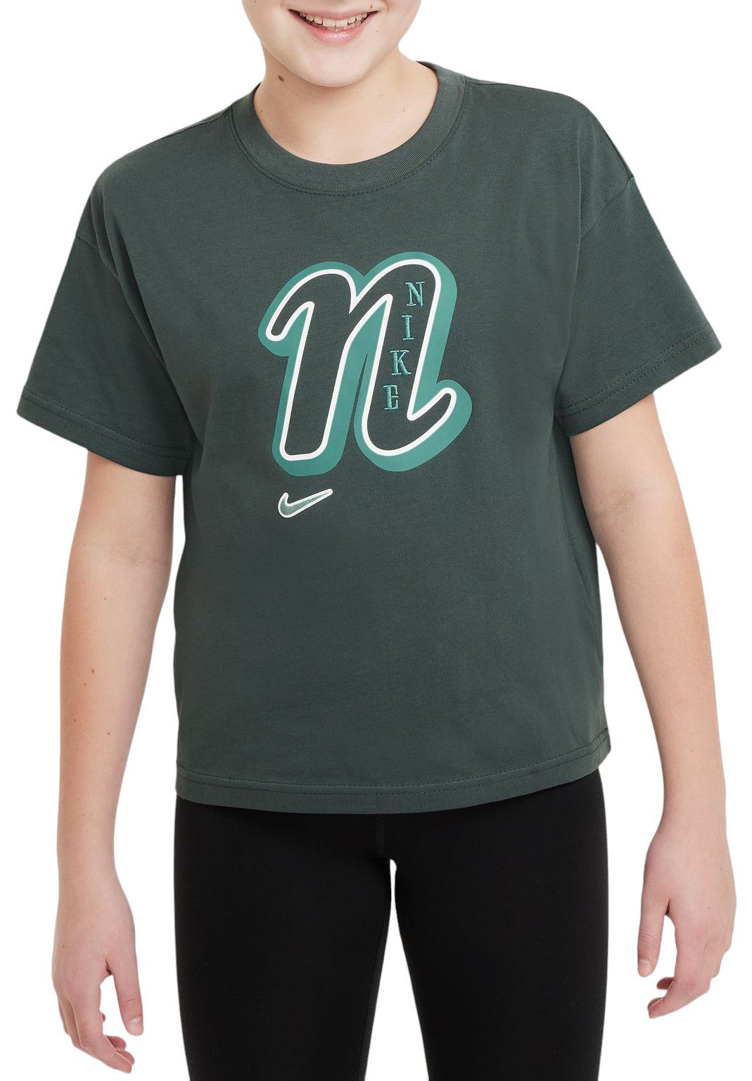 Nike Girls' Sportswear Graphic Boxy T-Shirt