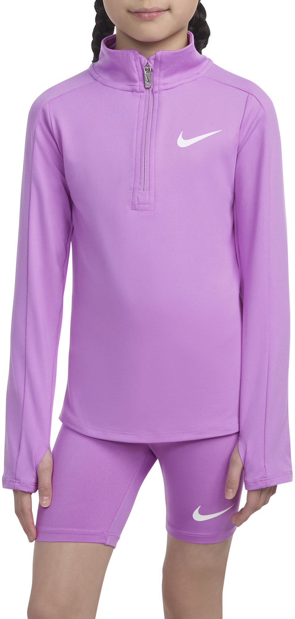 Nike Little Girls' One 1/4-Zip Jacket and Shorts Set