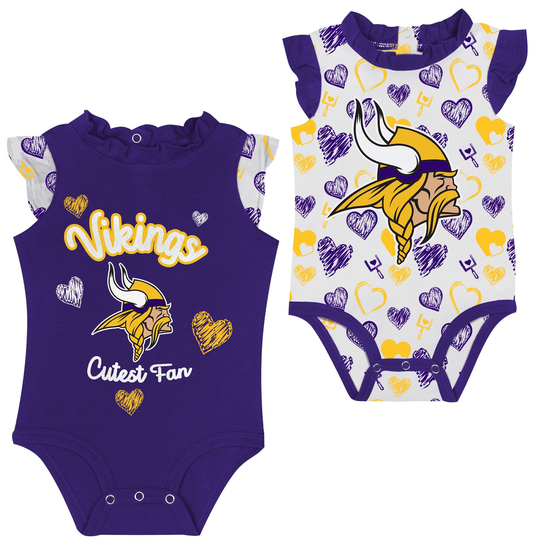 NFL Team Apparel Newborn Minnesota Vikings Happy Shirts Creeper