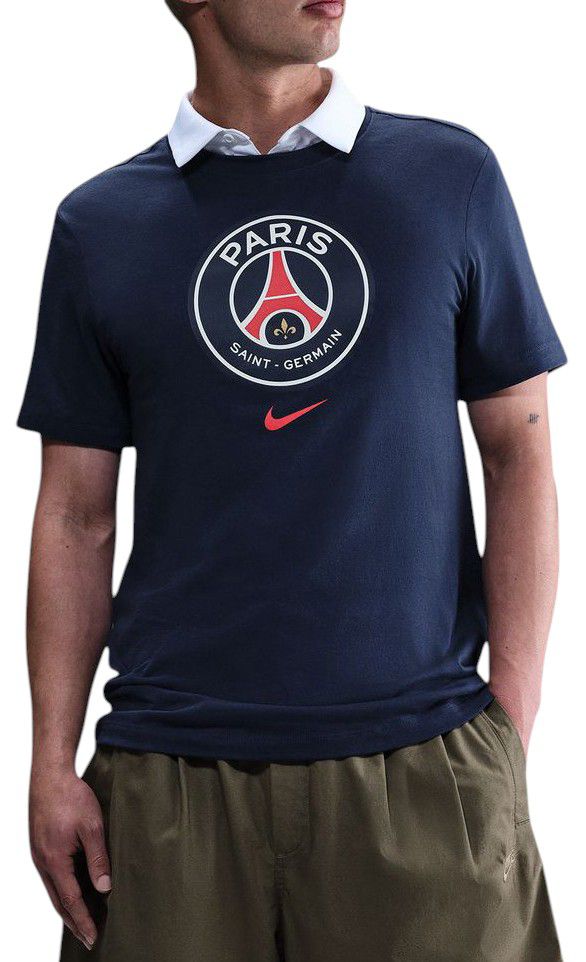Nike Men's Paris Saint-Germain Navy Logo T-Shirt