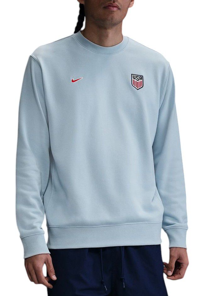 Nike Men's USA Light Blue Logo Crewneck Sweatshirt