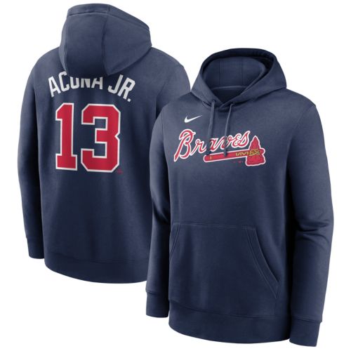 Nike Men's Atlanta Braves Black Tech Fleece Windrunner Full-Zip