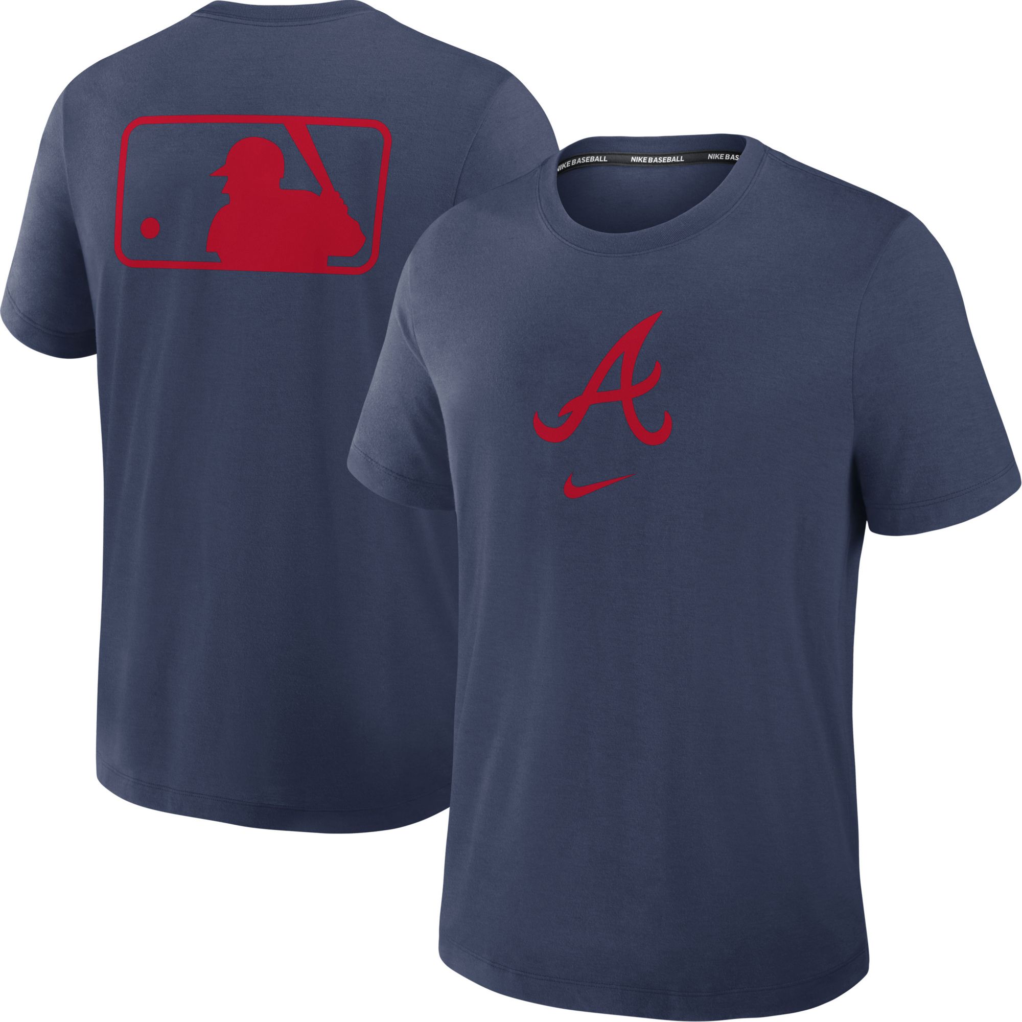 Nike Men's Atlanta Braves Navy Authentic Collection Tri Blend T-Shirt