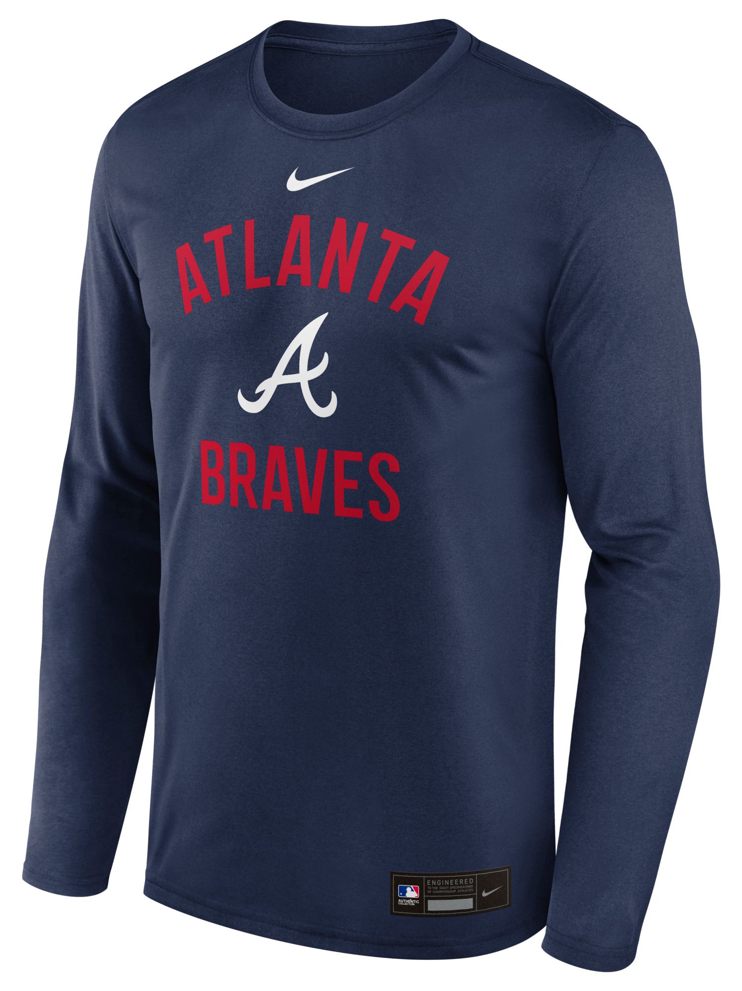 Nike Men's Atlanta Braves Navy Authentic Collection Legend Long Sleeve T-Shirt