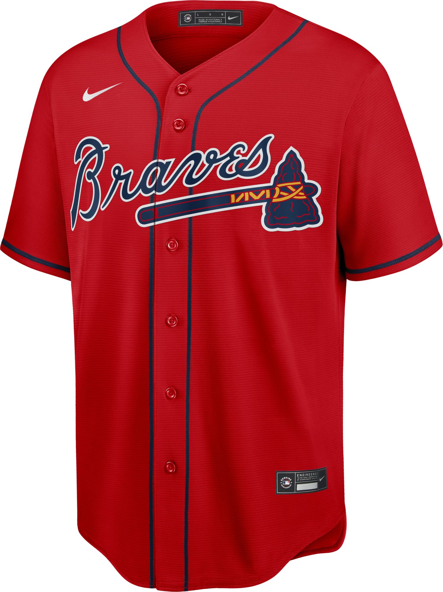 Nike Men's Atlanta Braves Red Replica Baseball Jersey