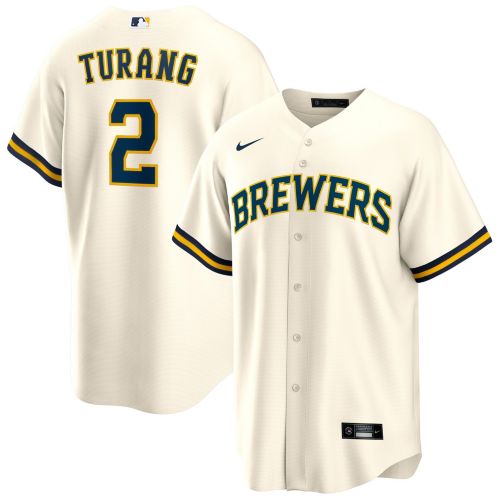 Nike Adult Milwaukee Brewers Jackson Chourio #11 Cream