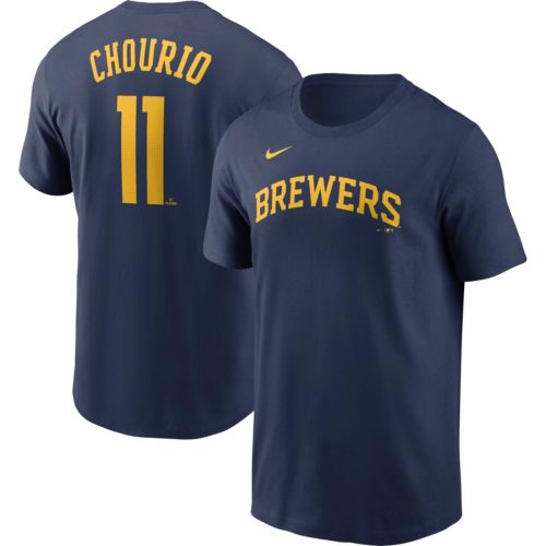 Nike Men's Milwaukee Brewers Jackson Chourio #11 Navy T