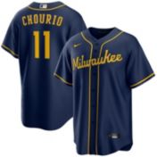 Nike Men's Milwaukee Brewers Sal Frelick #10 Cream Cool Base