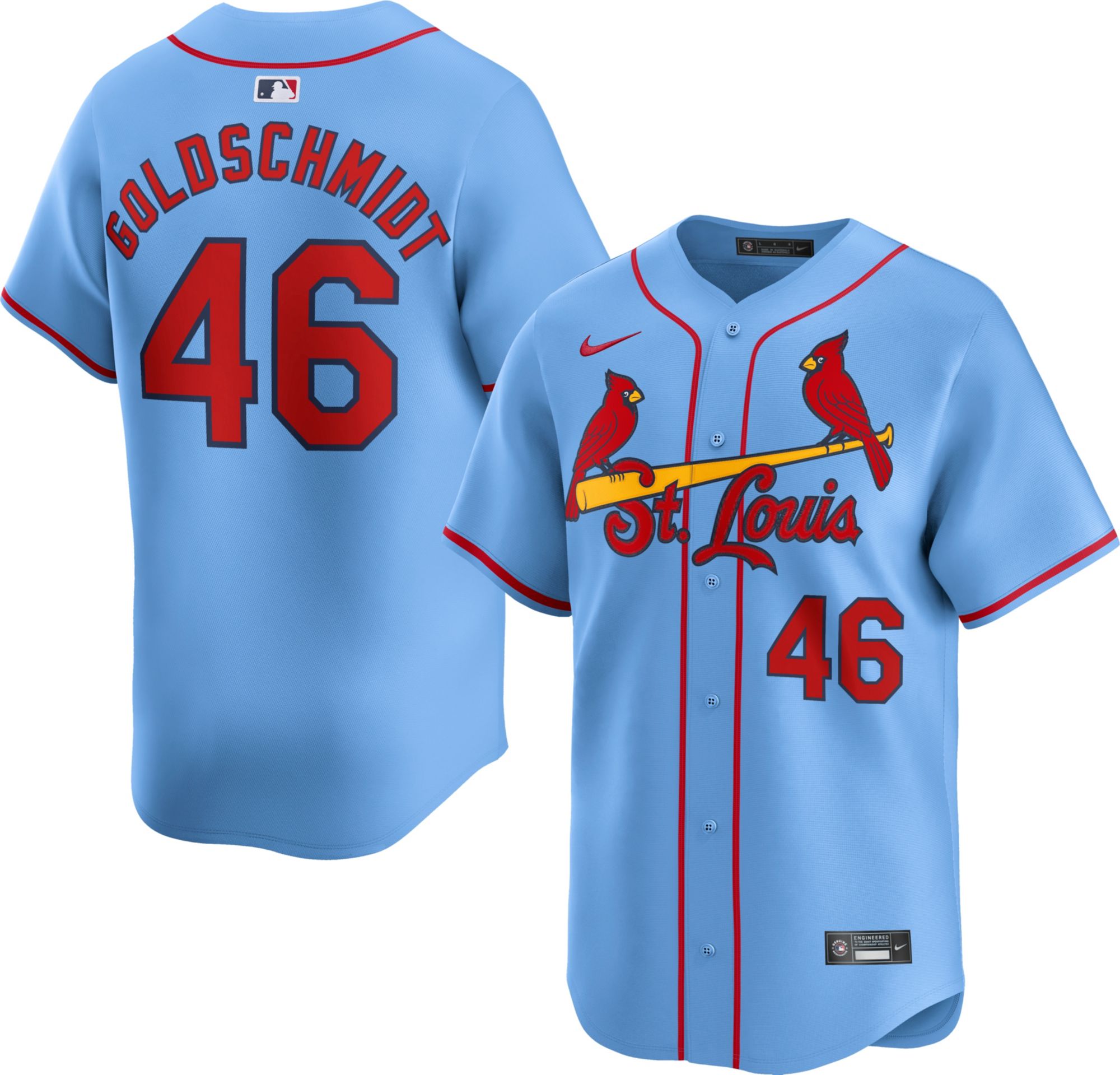 Nike Men's St. Louis Cardinals Paul Goldschmidt #46 Blue Limited Vapor Jersey