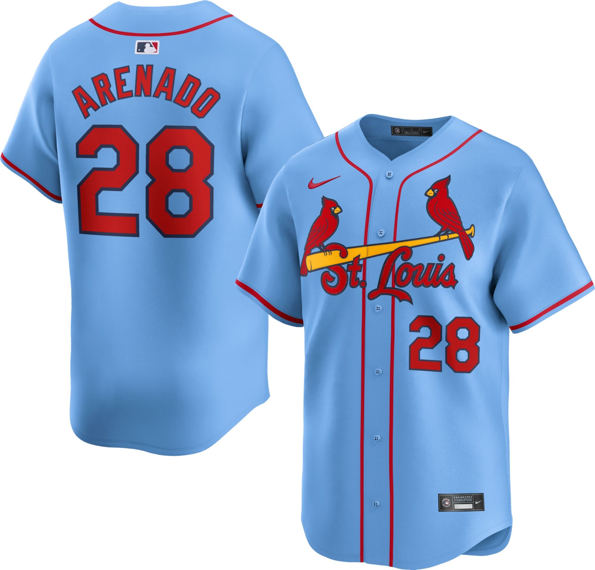 Nike Men's St. Louis Cardinals Nolan Arenado #28 Blue Limited Vapor Jersey