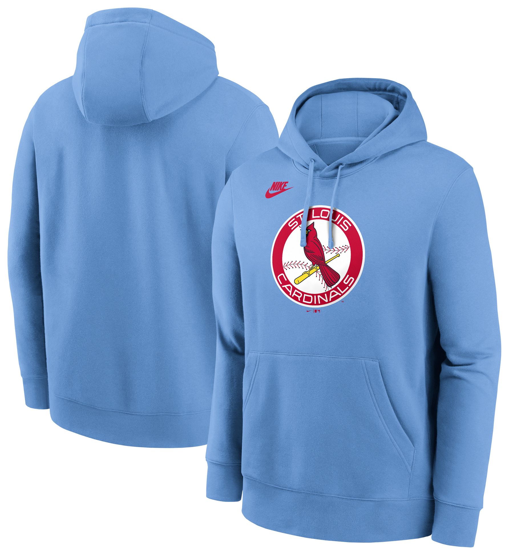 Nike Adult St. Louis Cardinals Club Fleece Light Blue Hoodie