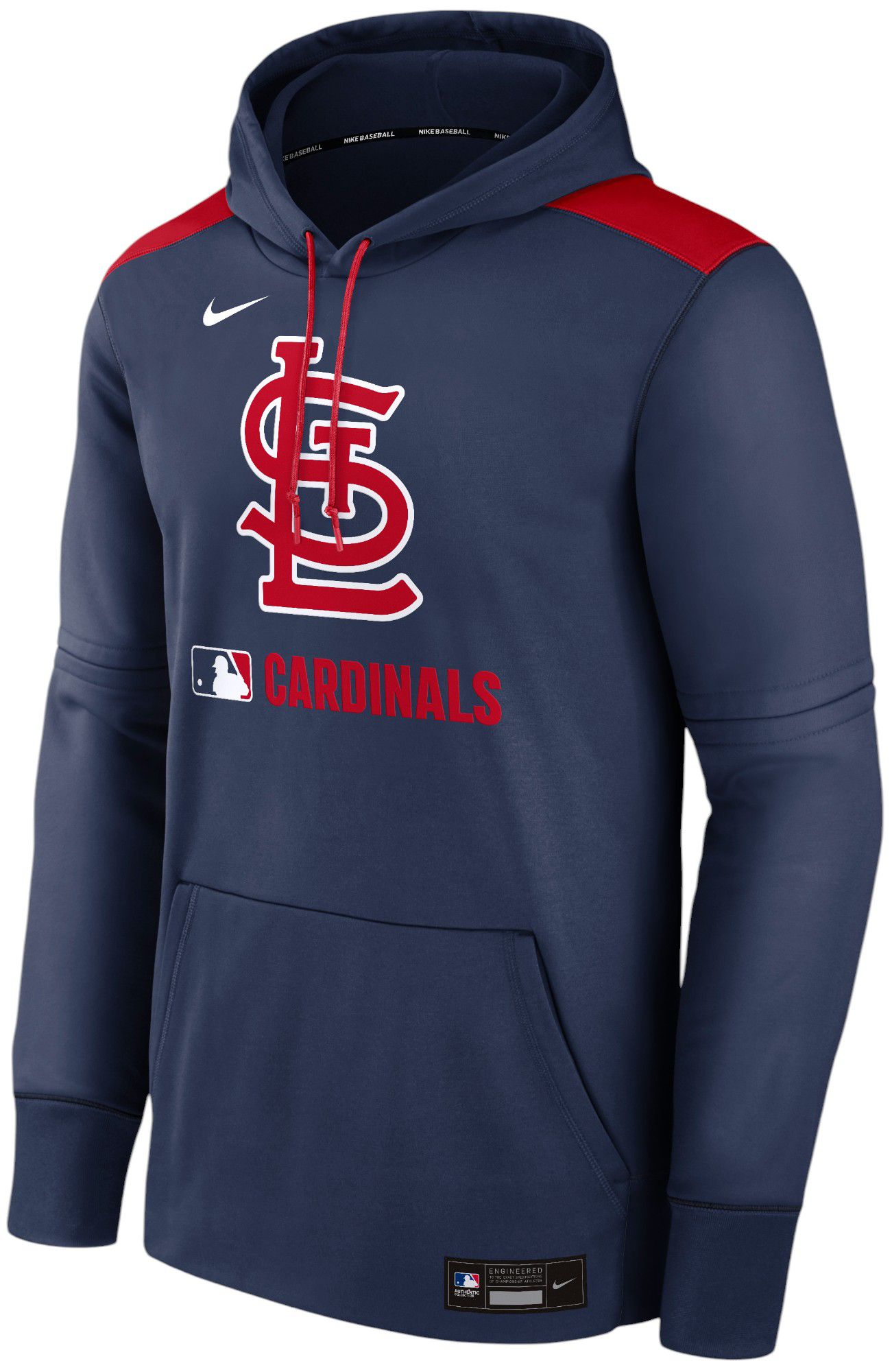 Nike Men's St. Louis Cardinals Navy Therma Authentic Collection Hoodie