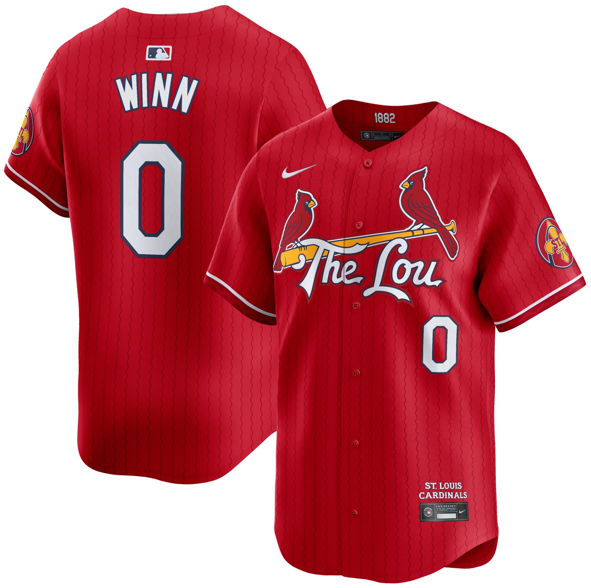 Nike Adult St. Louis Cardinals City Connect Red Masyn Winn #0 Limited Jersey