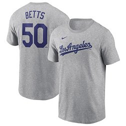 Nike Men's Los Angeles Dodgers Mookie Betts #50 Gray T-Shirt