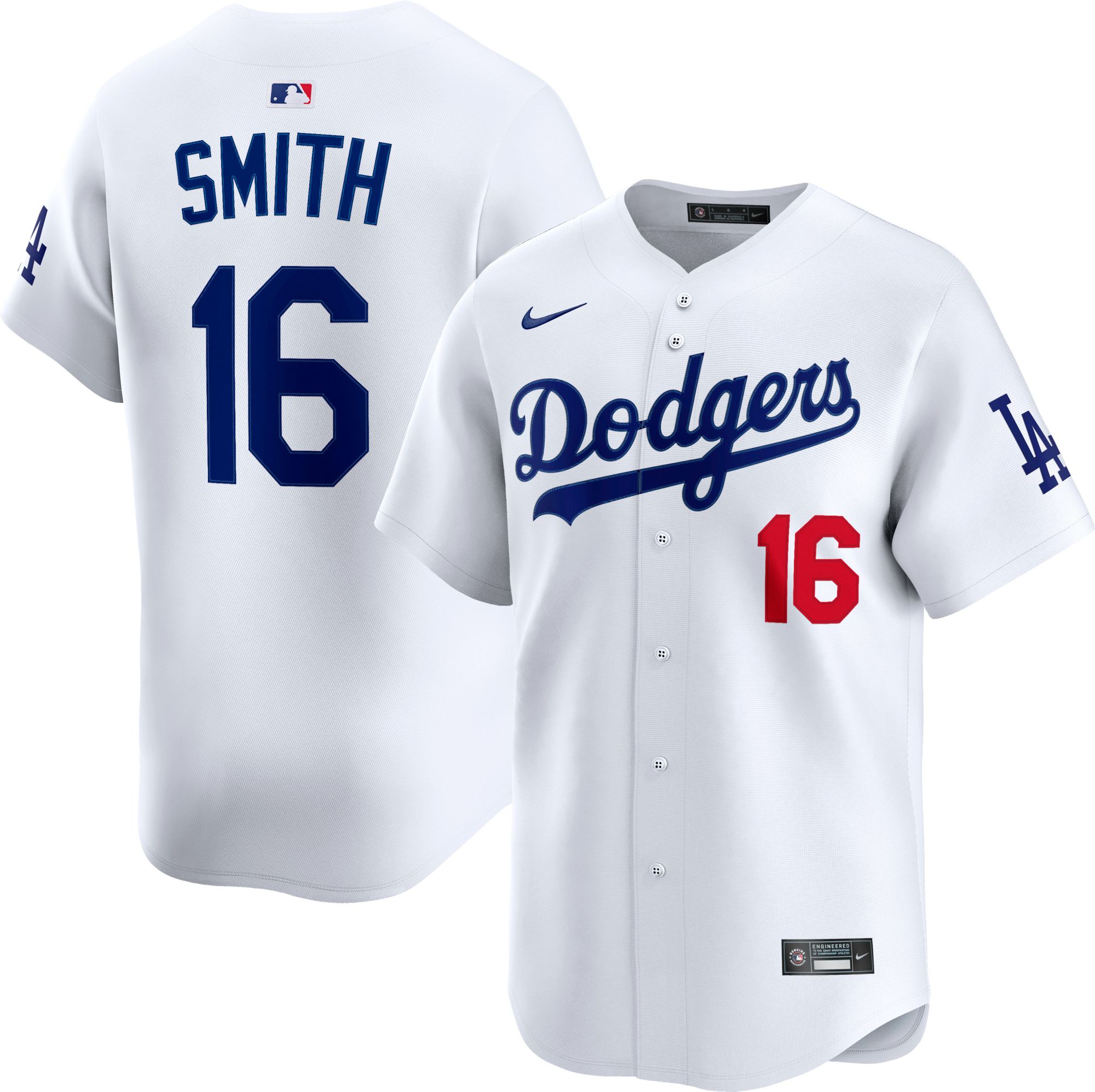 Nike Men's Los Angeles Dodgers Will Smith #16 White Limited Jersey