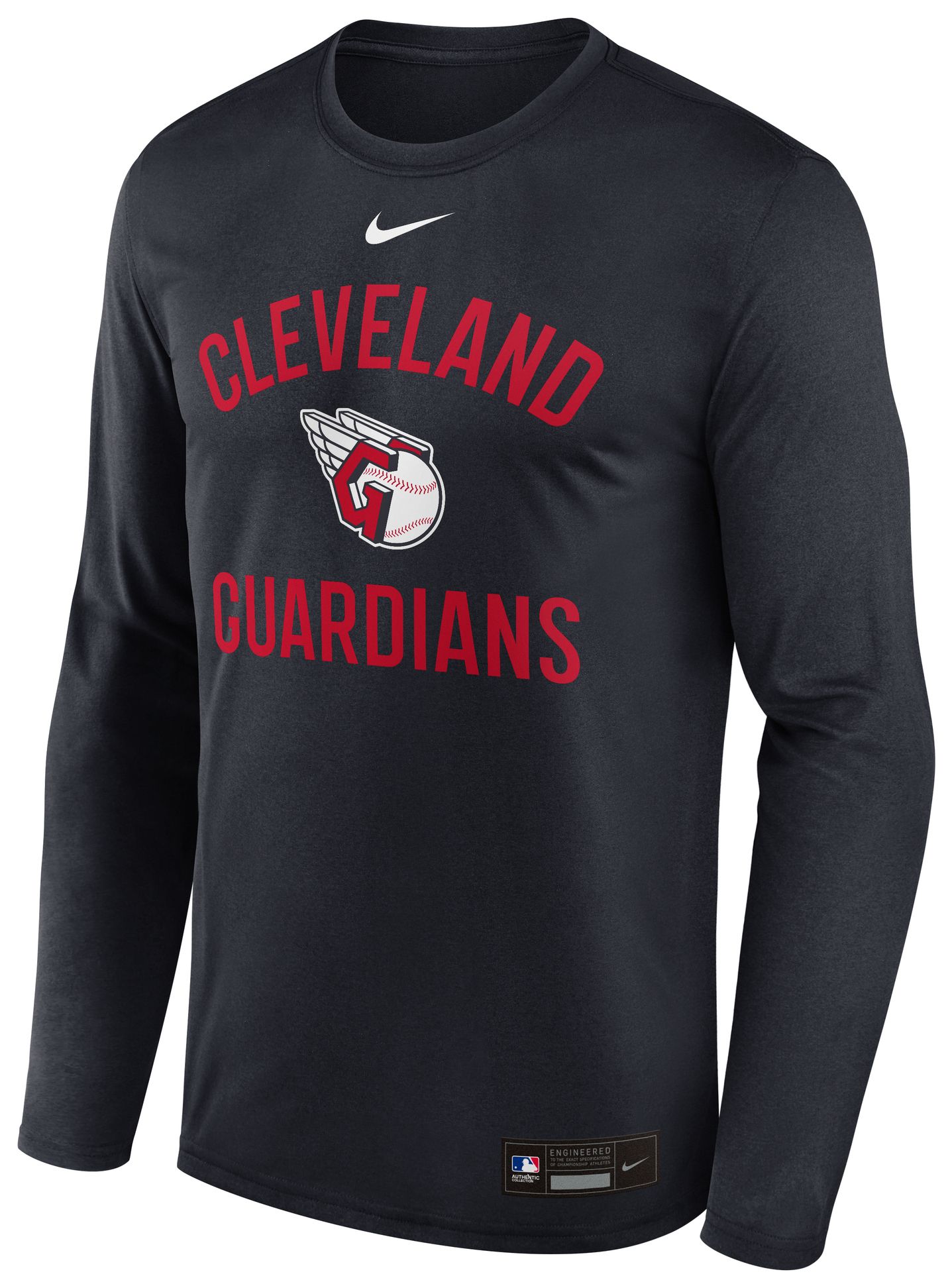 Nike Men's Cleveland Guardians Blue Authentic Collection Legend Long Sleeve T-Shirt