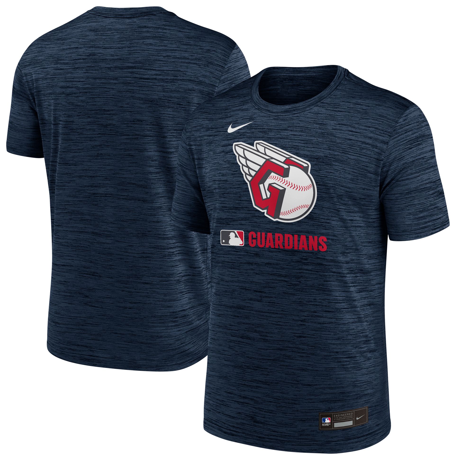 Nike Men's Cleveland Guardians Blue Authentic Collection Velocity T-Shirt
