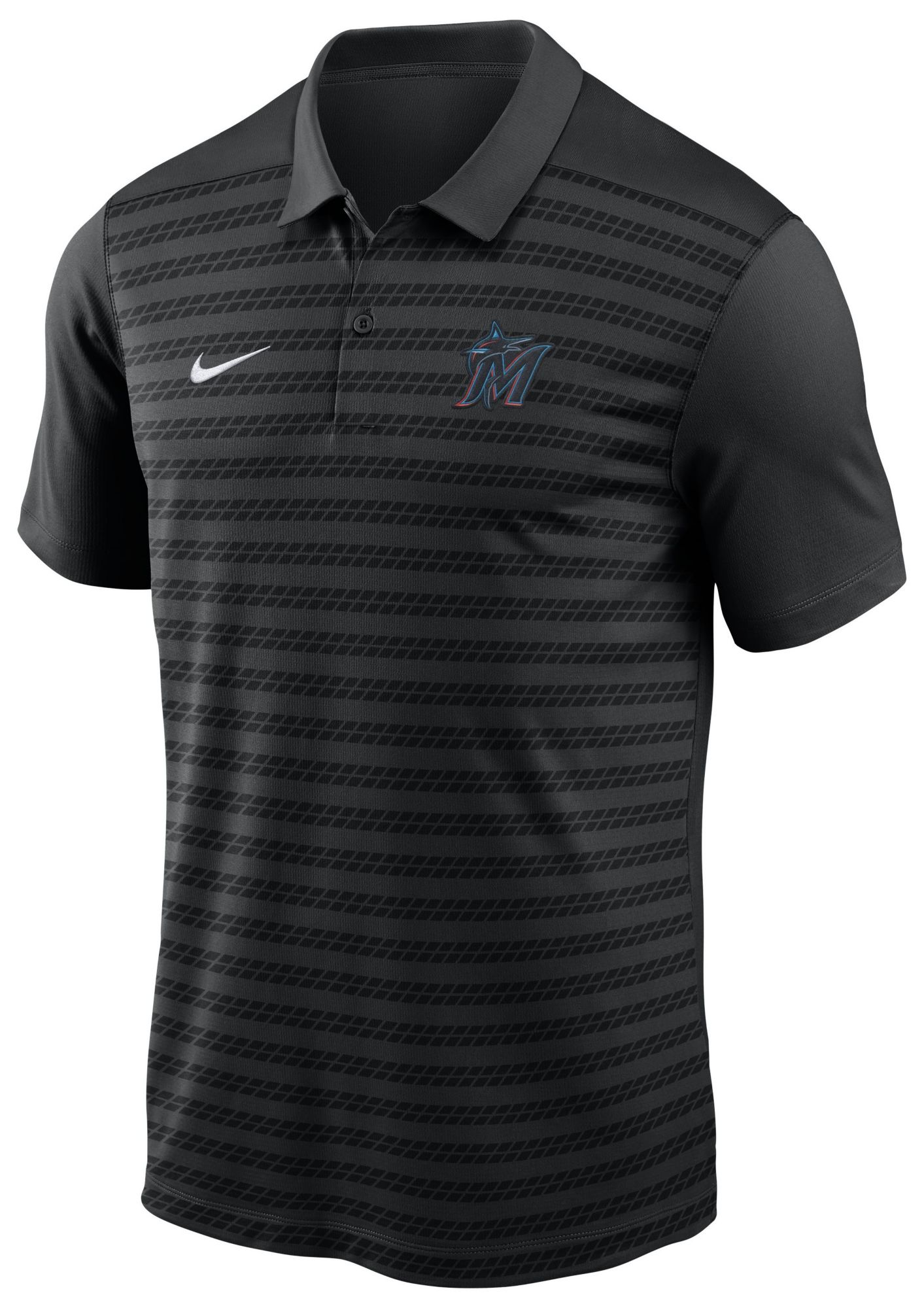Nike Men's Miami Marlins Black Victory Polo