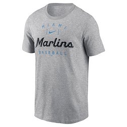 Nike Men's Miami Marlins Gray Home Team Arch T-Shirt