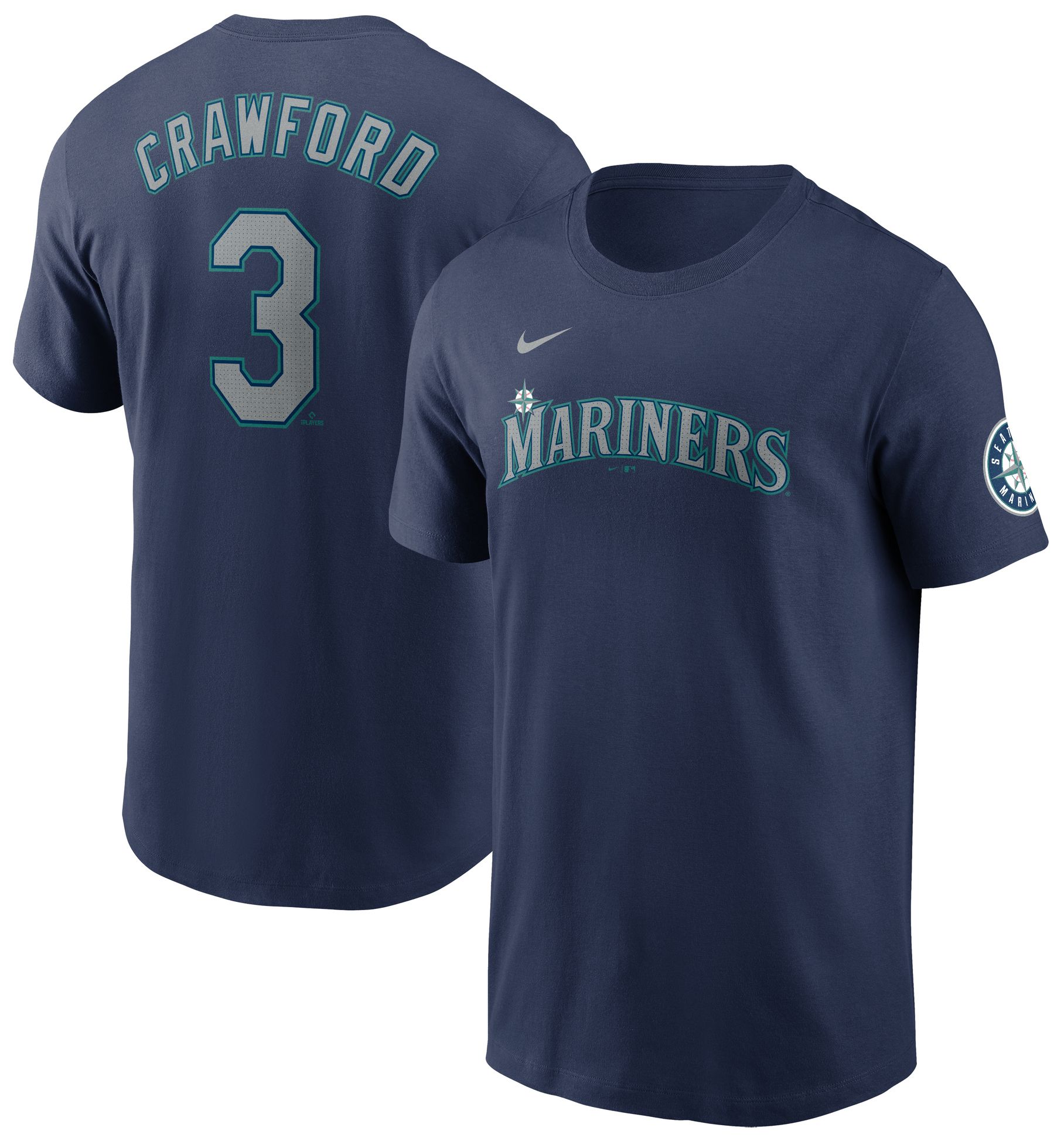 Nike Adult Seattle Mariners JP Crawford #3 Navy T-Shirt