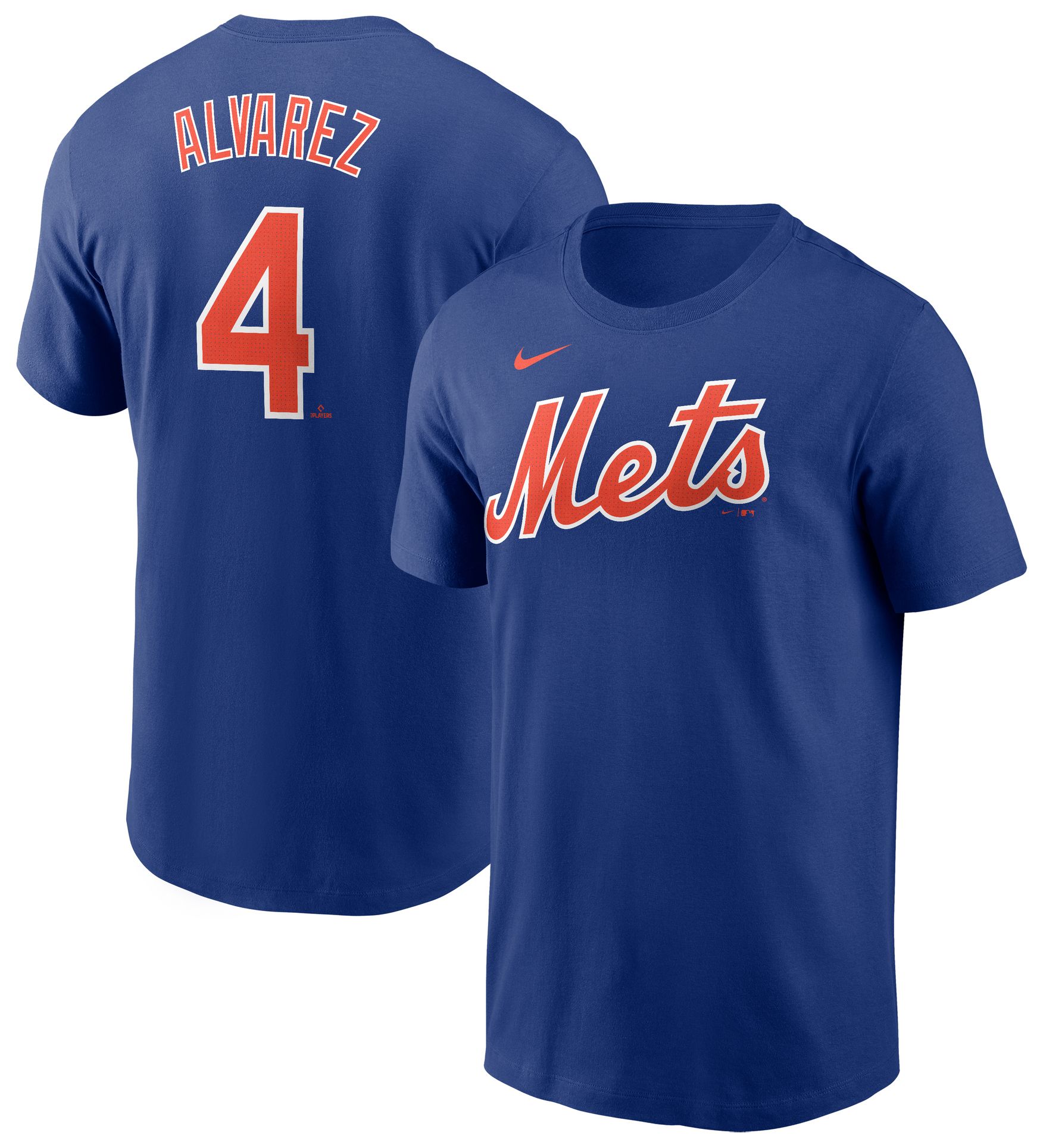 Nike Adult New York Mets Francisco Alvarez #4 Blue T-Shirt