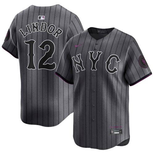 Nike Men's New York Mets Francisco Lindor #12 White Limited