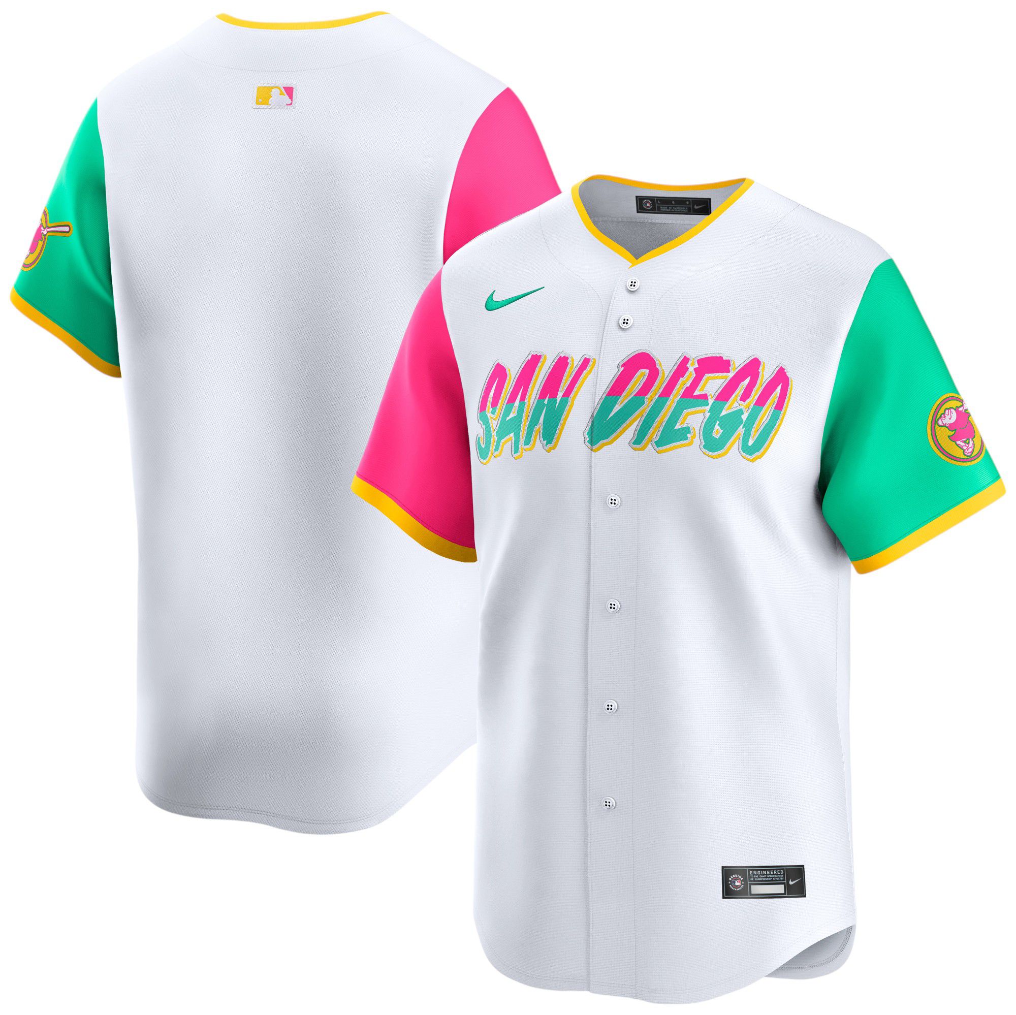 Nike Adult San Diego Padres City Connect White Blank Limited Jersey