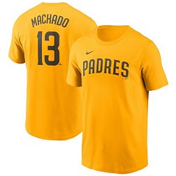 Nike Men's San Diego Padres Manny Machado #13 Yellow T-Shirt