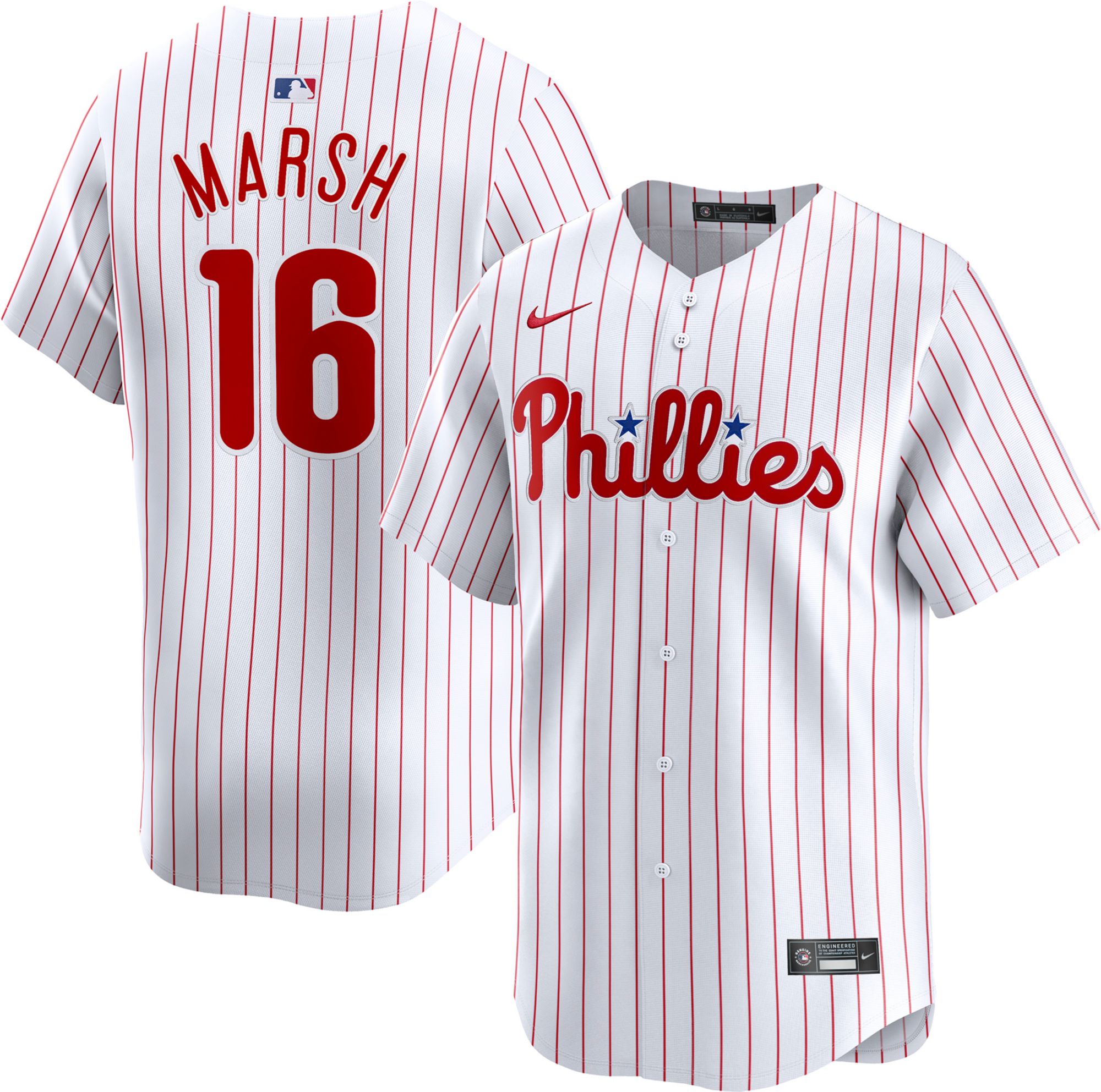Nike Men's Philadelphia Phillies Brandon Marsh #16 White Limited Vapor Jersey