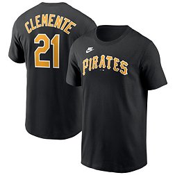 Nike Men's Pittsburgh Pirates Roberto Clemente #21 Black Cooperstown T-Shirt