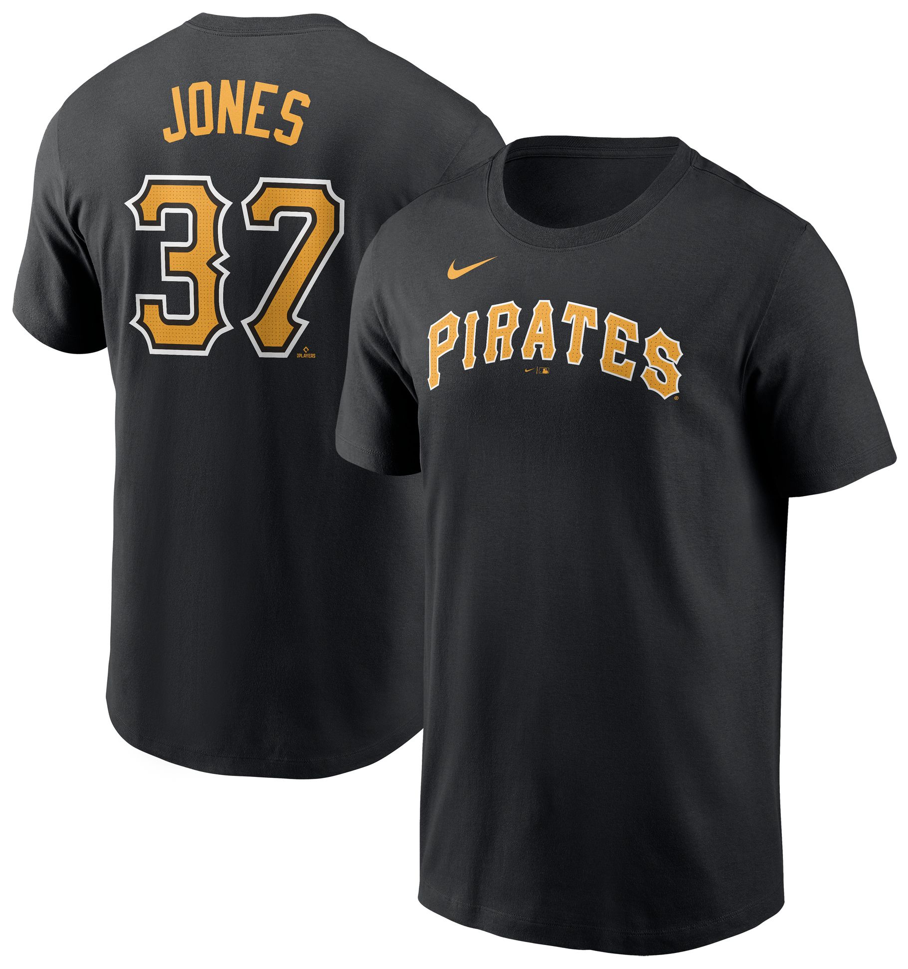 Nike Adult Pittsburgh Pirates Jared Jones #37 Black T-Shirt