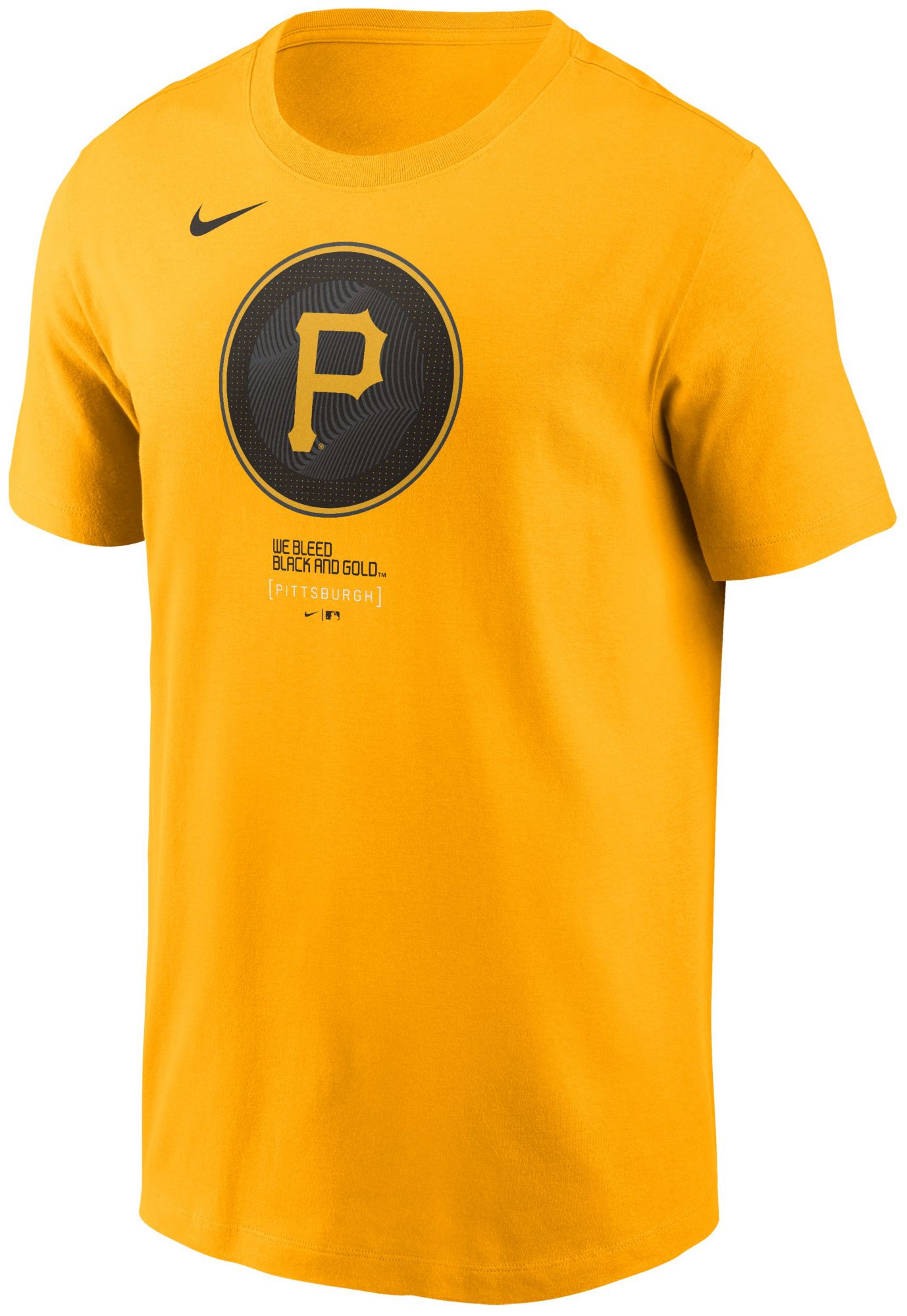 Nike Adult Pittsburgh Pirates City Connect Yellow Logo Cotton T-Shirt