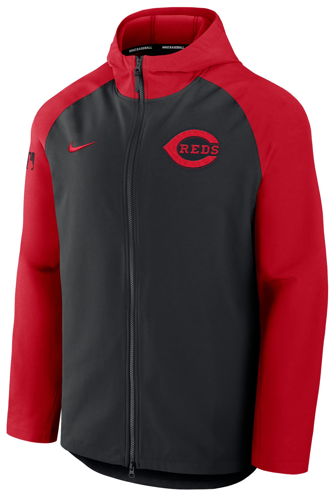 Nike Men's Cincinnati Reds Black Therma Authentic Collection Full-Zip Jacket