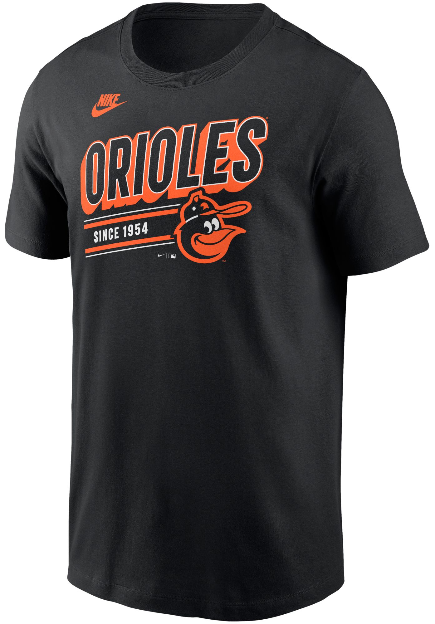 Nike Men's Baltimore Orioles Black Retro Logo T-Shirt