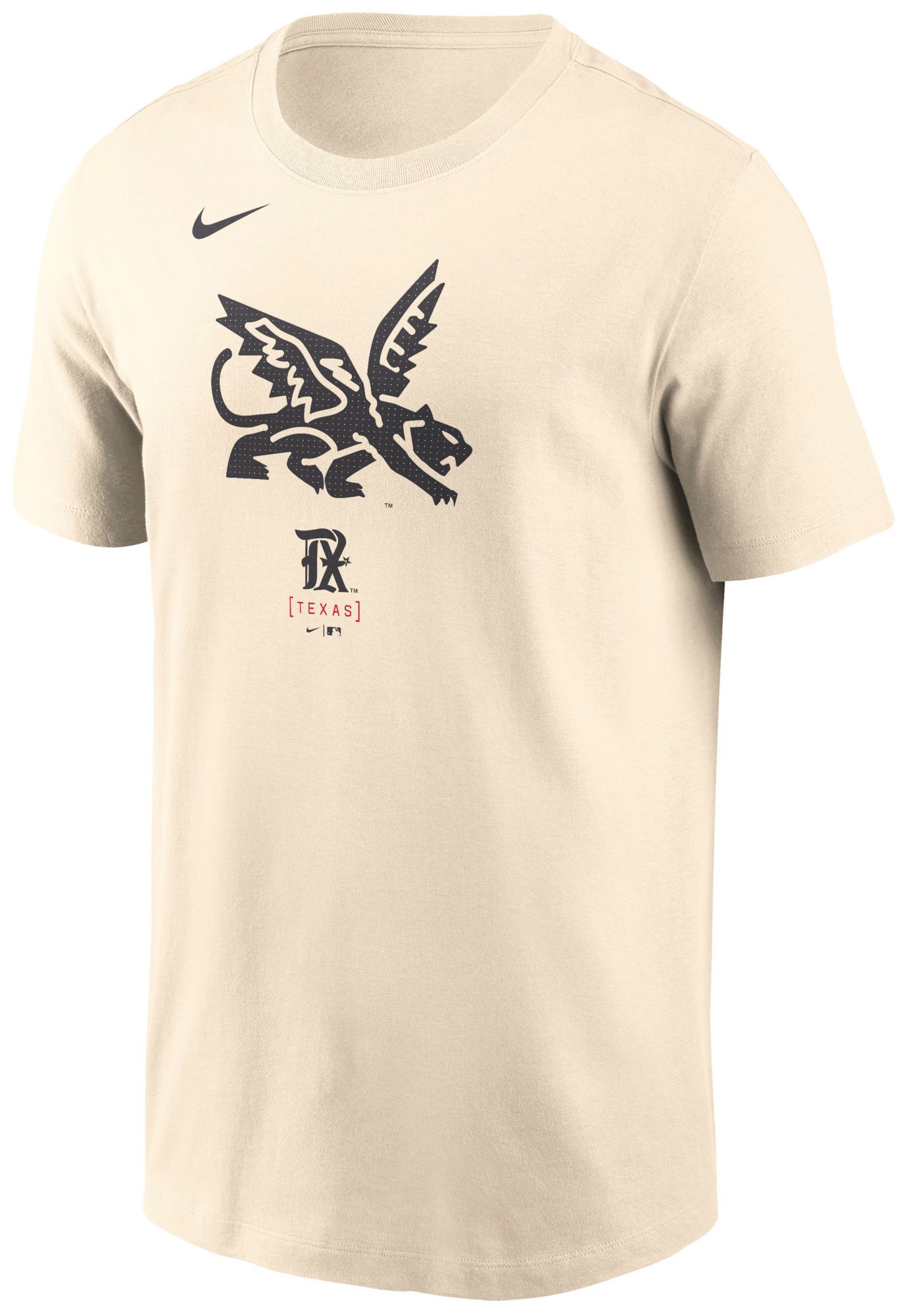 Nike Adult Texas Rangers City Connect Tan Logo Cotton T-Shirt