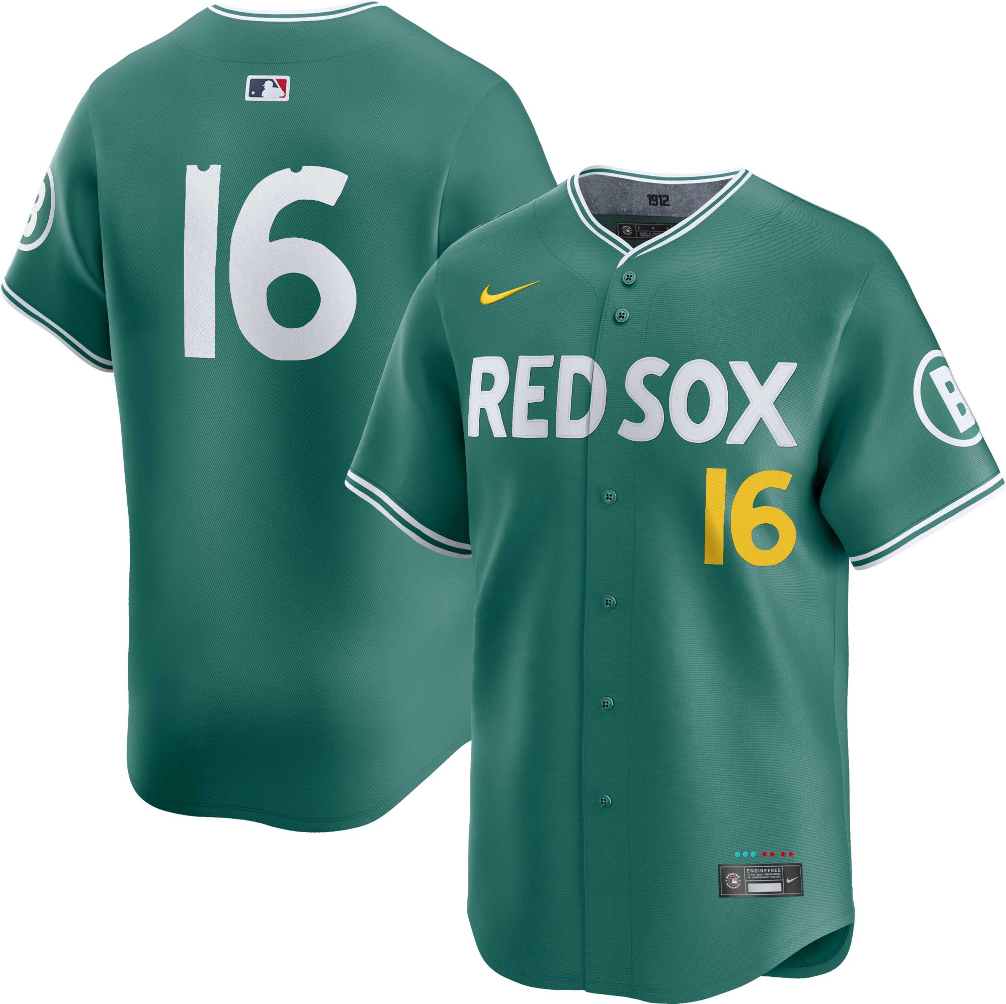 Nike Men's Boston Red Sox Jarren Duran #16 2025 City Connect Green Limited Vapor Jersey